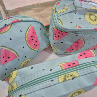 Kit Necessaire Melancia Organização com Estilo para o Dia a Dia