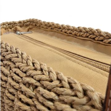 Bolsa de Palha Kerida com Alça de Ombro Leve, Espaçosa e Versátil