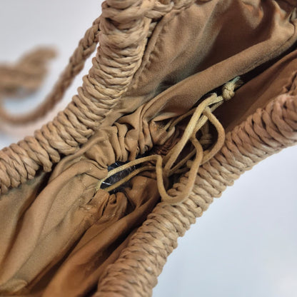 Bolsa Meia Lua de Palha com Alça Estilo Casual para Praia e Passeios