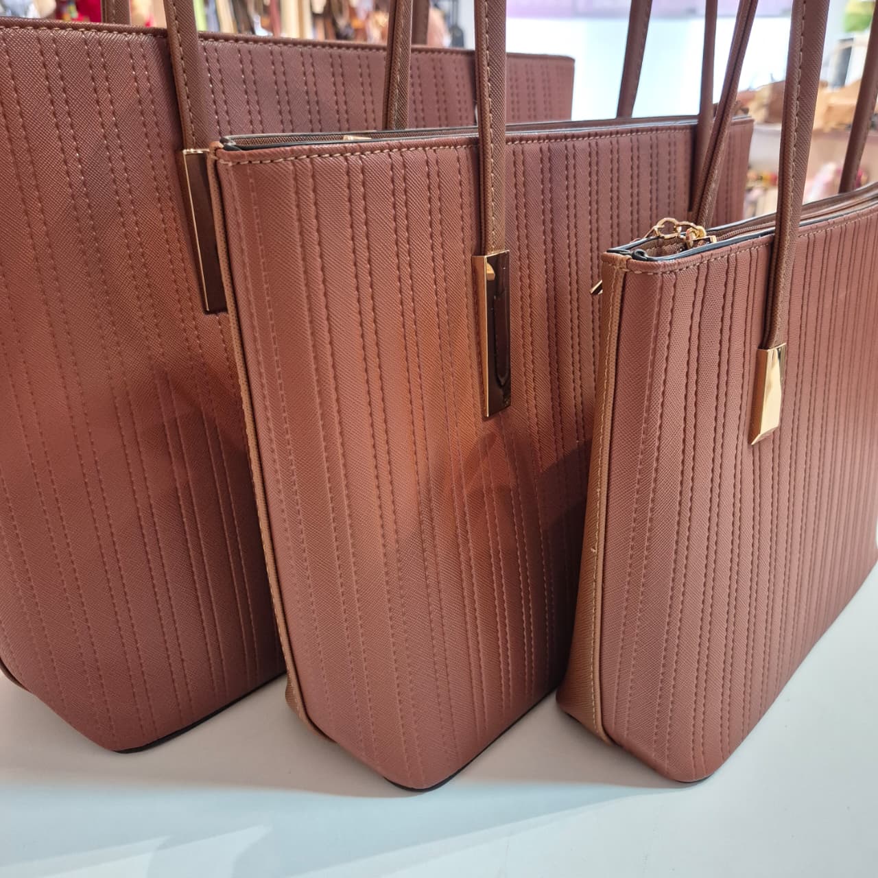 Conjunto de Bolsas Femininas 3 em 1 Bolsa TRIO para Trabalho e Dia a Dia
